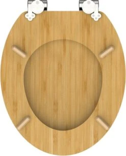 SCHÜTTE WC-Bril 81101 NATURAL BAMBOO - Massief Bamboe - Soft Close - Verchroomde Scharnieren -Badkamer Accessoires Winkel 964x1200 2