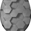 SCHÜTTE WC-Bril 82392 GREY HEXAGONS - Duroplast - Soft Close - Afklikbaar - RVS-Scharnieren - Decor - 3-zijdige Print