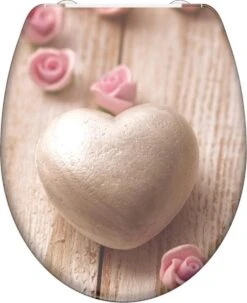 SCHÜTTE WC-Bril 82370 ROMANTIC - Duroplast - Soft Close - Afklikbaar - RVS-Scharnieren - Decor - 3-zijdige Print