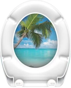 SCHÜTTE WC-Bril 82363 CARRIBEAN - Duroplast - Soft Close - Afklikbaar - RVS-Scharnieren - Decor - 3-zijdige Print -Badkamer Accessoires Winkel 977x1200 7