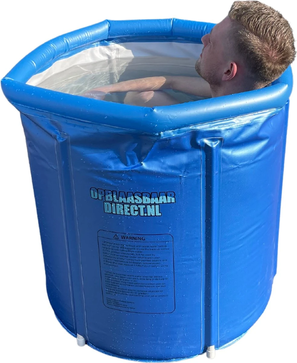 OpblaasbaarDirect | Opblaasbaar Bad - 1 Persoons Balkonbad - IJsbad / Tub Met Afvoerslang En Opblaasbare Rand - Met Comfortable Zitting - 75x80cm - Ijschallenge 4 OpblaasbaarDirect | Opblaasbaar Bad - 1 Persoons Balkonbad - IJsbad / Tub Met Afvoerslang En Opblaasbare Rand - Met Comfortable Zitting - 75x80cm - Ijschallenge - Afbeelding 2