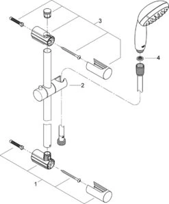 GROHE QuickFix Vitalio Start II Doucheset - Waterbesparende Handdouche - ø 10 Cm - Glijstang 60 Cm - Doucheslang 175 Cm -Badkamer Accessoires Winkel 990x1200 2