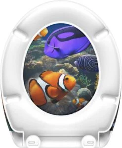 SCHÜTTE WC-Bril 82372 SEA LIFE - Duroplast - Soft Close - Afklikbaar - RVS-Scharnieren - Decor - 3-zijdige Print -Badkamer Accessoires Winkel 990x1200 4